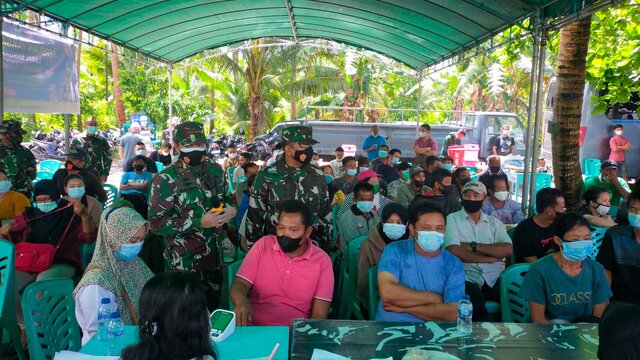 Lanal Babel Laksanakan Serbuan Vaksinasi Covid-19 Dihari Kedua