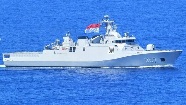 KRI dan Kapal Perang Turki Latih Kapal Perang Lebanon