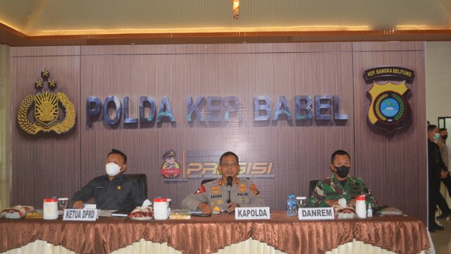 Danrem 045/Gaya Gelar Rapat Koordinasi Penanganan Covid-19 di Babel