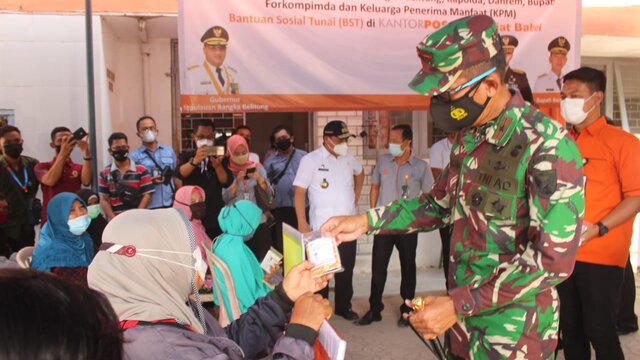 Danrem 045/Gaya Tinjau Penerapan PPKM Level 4 di 3 Wilayah Babel