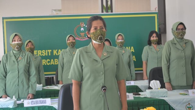 Persit KCK Koorcabrem 045 PD II/Sriwijaya Adakan Pertemuan Gabungan