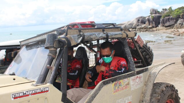 Danrem Bersama PJU Korem 045/Gaya Ikut Bhaksos Off Road