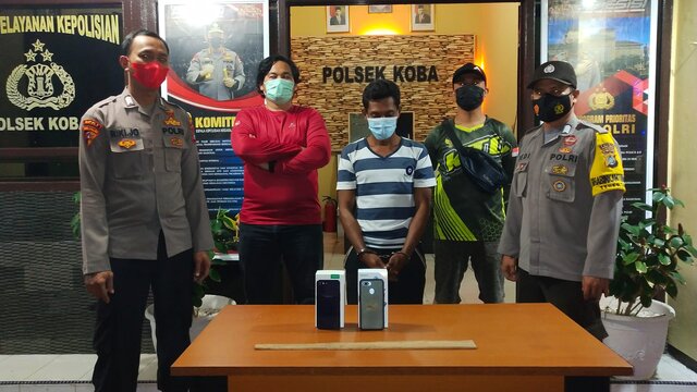 Pencuri HP Tetangga di Berok Berhasil Diringkus Aparat Polsek Koba