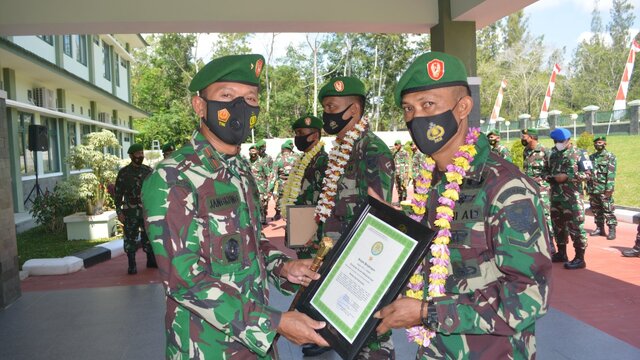 Prajurit Korem 045/Gaya Kembali Dari Tugas di Papua, Danrem Bangga