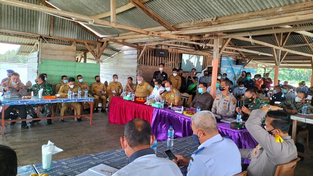 Danrem 045/Gaya Rakor Pembahasan Konflik Sosial di Perairan Teluk Kelabat