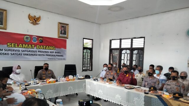Sekdako Pangkalpinang Paparkan Percepatan Vaksinasi ke Satgassus Babel