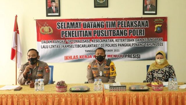 Polres Pangkalpinang Terima Kunjungan Tim Puslitbang Polri