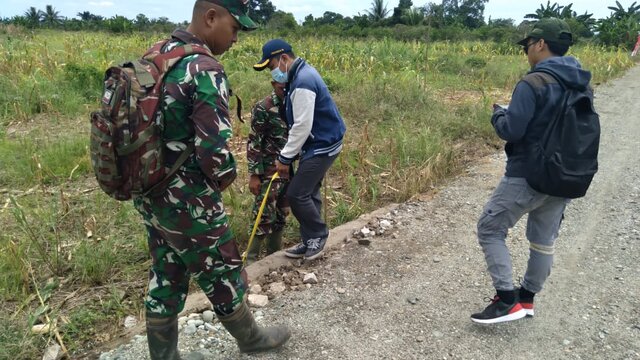 Dinas PU HST Cek Pengerjaan Perbaikan Mutu Jalan TMMD, Begini Hasilnya