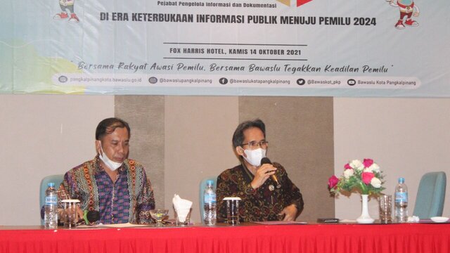 Bawaslu Pangkalpinang Sosialisasi PPID Menuju Pemilu 2024