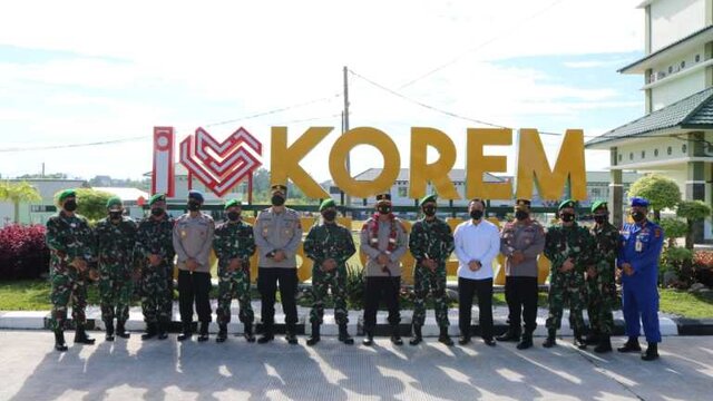 Jelang Sertijab, Kapolda Babel Pamit Kepada Prajurit Korem 045/Gaya