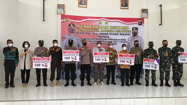 Dua Kades, Bhabinkamtibmas dan Babinsa Dapat Reward Dari Kapolda Babel
