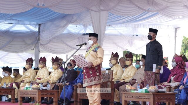 Pemprov Babel Gelar Upacara Hari Jadi Ke-21 di Belitung