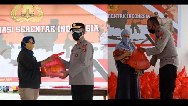 Polres Torut Kembali Gelar Vaksinasi Serentak Dan Pemberian Sembako