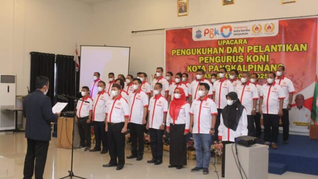 Pengurus KONI Pangkalpinang Resmi Dilantik, Ini Pesan Walikota