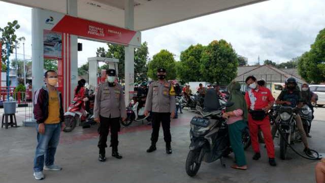 Monitoring Stok BBM, Polres Pangkalpinang Datangi Sejumlah SPBU