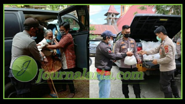 Bhabinkamtibmas Polsek Sesean Jemput Masyarakat Dengan Mobil Pribadi Untuk Divaksin