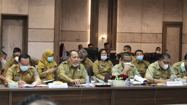 Sekda Bangka Tengah Ikuti Rakor Penegasan Batas Desa se-Babel