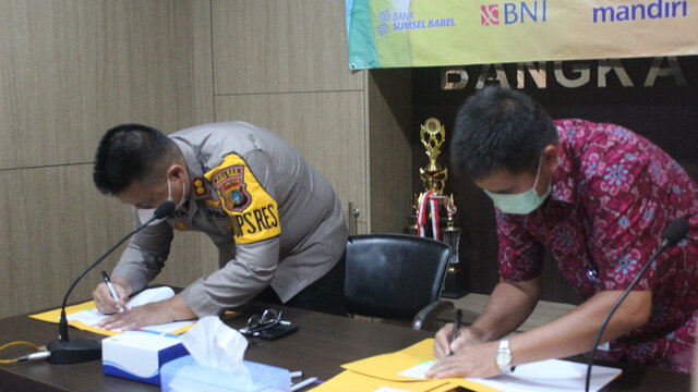Polres Bangka Tengah Konsisten Amankan Area Obvit Perbankan