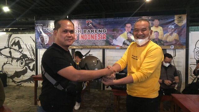 Nobar Indonesia Vs Thailand, Golkar Babel Berikan Doorprize