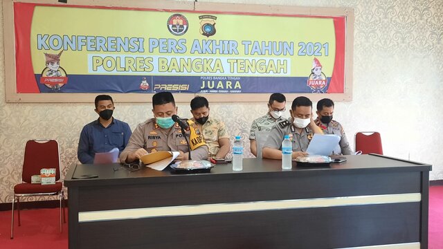 Polres Bangka Tengah All Out Amankan Malam Pergantian Tahun 2022