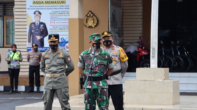 Dandim dan Kapolres Lotim Pimpin Patroli Pergantian Malam Tahun Baru