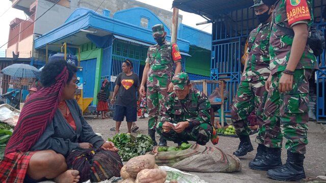 Pasca Perang Suku Di Wamena, Danramil 1702-01/Wamena Pastikan Pasar Tradisional Aman