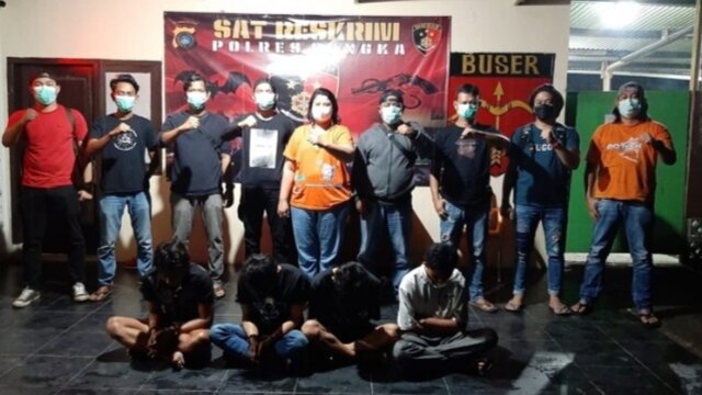 Tim Kelambit Satreskrim Polres Bangka Amankan Empat Pelaku Yang Menewaskan Surip