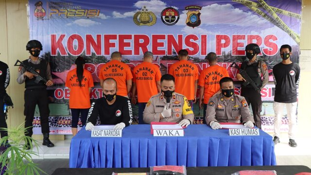 Polres Bangka Gelar Press Release Hasil Operasi Antik Menumbing 2022