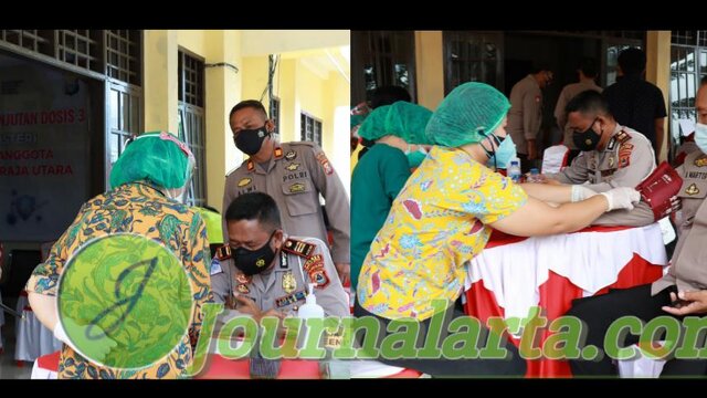 Polres Toraja Utara Gelar Vaksinasi Dosis 3 Kepada Seluruh Anggota