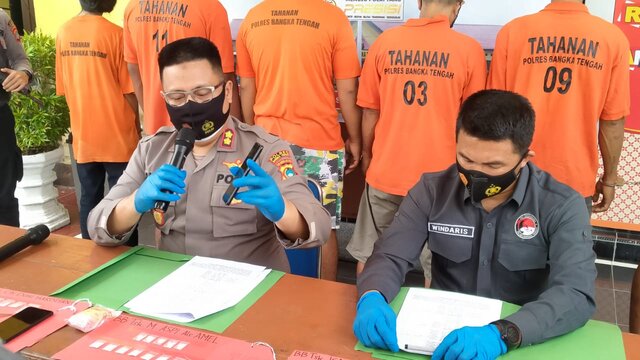 Polres Bangka Tengah Berhasil Ungkap 6 Kasus Narkotika Jenis Sabu