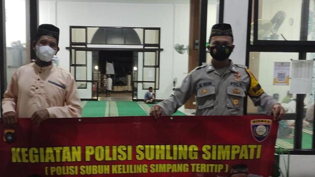 Sat binmas Polres Bangka Barat Laksanakan Patroli Subuh Keliling