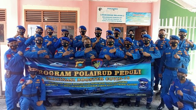 Polres Bangka Gelar Vaksinasi Booster Serentak Bagi Masyarakat Pesisir