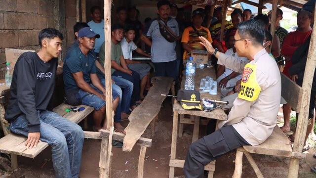 Kapolres Beltim Turun Langsung Himbau Masyarakat Untuk Hentikan Tambang Illegal