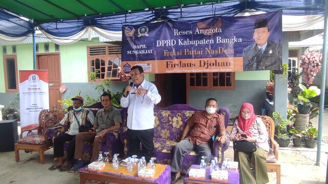 Firdaus Johan  Fraksi Nasdem Anggota DPRD Bangka Gelar Reses Tahap 1 di  Lingkungan Air Hanyut