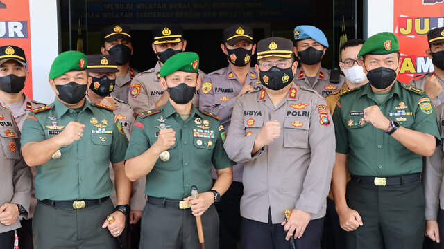 Kunker Danrem 045/Gaya, Kapolres Bateng: Kami Siap Membantu Kegiatan TNI AD