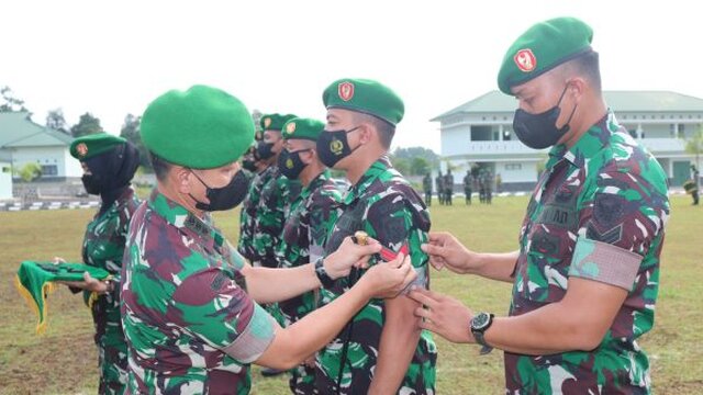 Sebanyak 48 Orang Prajurit Korem 045/Garuda Jaya Naik Pangkat