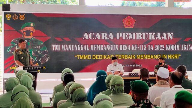 Bupati Lotim Resmi Buka TMMD Ke 113 Kodim 1615/Lotim