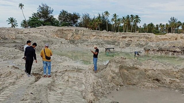 Tim Polres Bangka Cek Lokasi Tambang di HL Pantai Bedukang, Inilah Hasilnya
