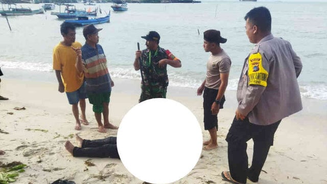 Warga Sekitar Pantai Mentigi Belitung Dihebohkan Dengan Penemuan Mayat