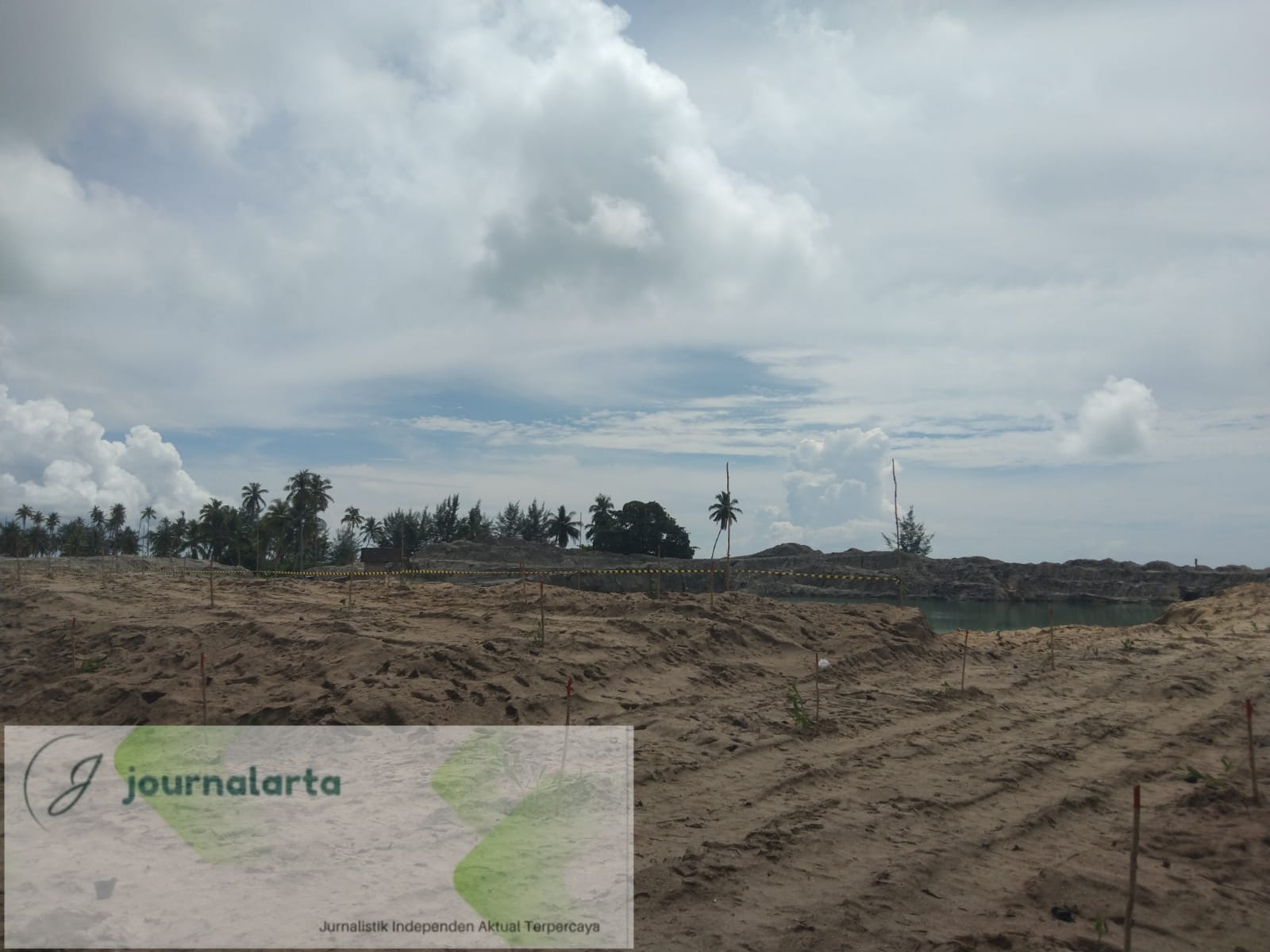 Foto : Reklamasi di Lahan Eks Tambang Timah Ilegal HL Pantai Bedukang