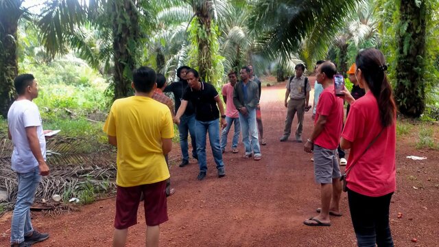 Adanya Dugaan Pencurian Buah Sawit, Unit Reskrim Polres Belitung Gelar Olah TKP