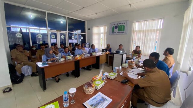 Direktur Perumdam Tirta Bangka Menerima Kunjungan Dari Pemkab Bangka Tengah