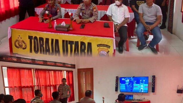 Festival Nusantara Gemilang dan Semarak Bhayangkara, Polres Torut Ikuti Nobar