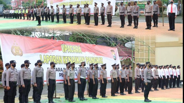 15 Personel Polres Toraja Utara Naik Pangkat