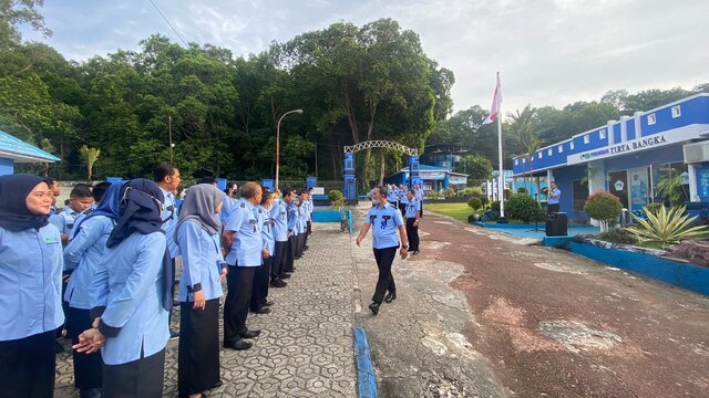 Ini Yang Disampaikan Direktur Perumda Air Minum Tirta Bangka Saat Apel Akbar