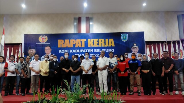 Bupati Belitung Buka RAKER KONI Kabupaten Belitung Tahun 2022