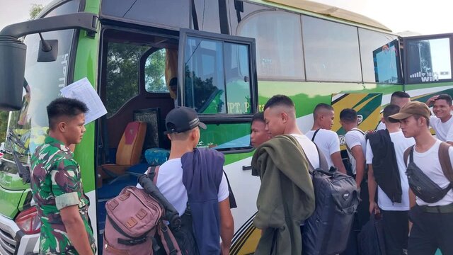 Korem 045/Gaya Berangkatkan 146 Orang Peserta CATA TNI AD Asal Babel