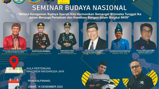 Lestarikan Budaya Bangsa KBO Babel Akan Menggelar Seminar Nasional