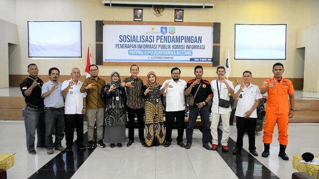 KI Babel Bersama Diskominfo Beltim Gelar Sosialisasi Pendampingan Penerapan Keterbukaan Informasi Publik