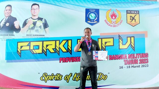 Prajurit Korem 045/Gaya Raih 2 Medali pada Kejurda ke-VI Forki Babel